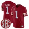 Jalen Hurts Oklahoma Sooners Football Crimson Alternate Jersey - All Stitched