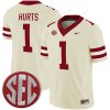 Jalen Hurts Oklahoma Sooners Football Cream Alternate Jersey - All Stitched