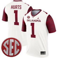 Jalen Hurts Oklahoma Sooners Football White Legend Jersey - All Stitched