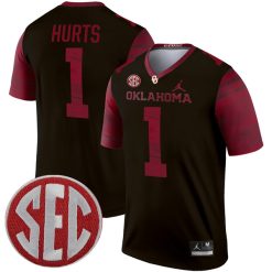 Jalen Hurts Oklahoma Sooners Football Black Legend Jersey - All Stitched