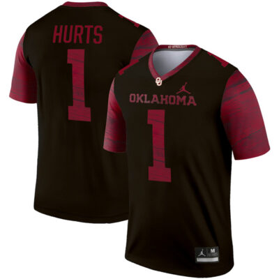 Jalen Hurts Oklahoma Sooners Football Black Legend Jersey - All Stitched