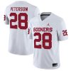Adrian Peterson Oklahoma Sooners Football White Away Jersey - All Stitched