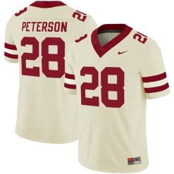 Adrian Peterson Oklahoma Sooners Football Cream Alternate Jersey - All Stitched