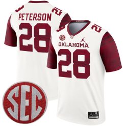 Adrian Peterson Oklahoma Sooners Football White Legend Jersey - All Stitched