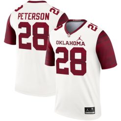 Adrian Peterson Oklahoma Sooners Football White Legend Jersey - All Stitched