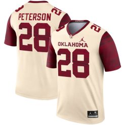 Adrian Peterson Oklahoma Sooners Football Cream Legend Jersey - All Stitched