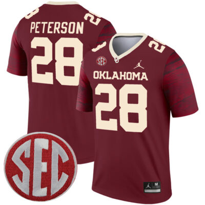 Adrian Peterson Oklahoma Sooners Football Crimson Legend Jersey - All Stitched