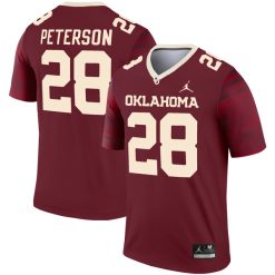 Adrian Peterson Oklahoma Sooners Football Crimson Legend Jersey - All Stitched