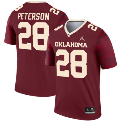 Adrian Peterson Oklahoma Sooners Football Crimson Legend Jersey - All Stitched