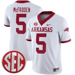 Darren McFadden Arkansas Razorbacks Football White Alternate Jersey - All Stitched