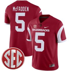 Darren McFadden Arkansas Razorbacks Football Cardinal Home Jersey - All Stitched