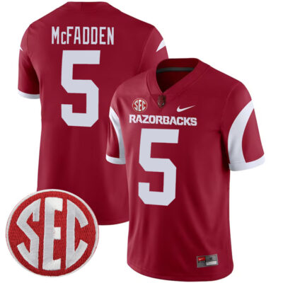 Darren McFadden Arkansas Razorbacks Football Cardinal Home Jersey - All Stitched