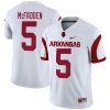 Darren McFadden Arkansas Razorbacks Football White Away Game Jersey - All Stitched