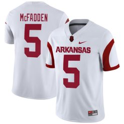Darren McFadden Arkansas Razorbacks Football White Away Game Jersey - All Stitched