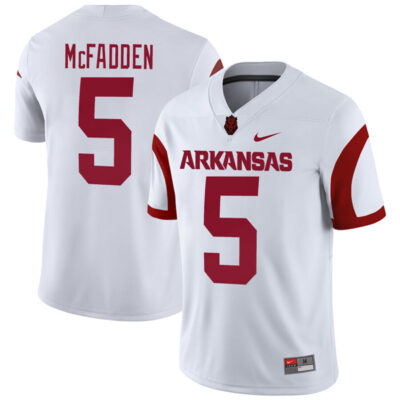 Darren McFadden Arkansas Razorbacks Football White Away Game Jersey - All Stitched