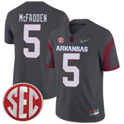 Darren McFadden Arkansas Razorbacks Football Grey Alternate Game Jersey - All Stitched
