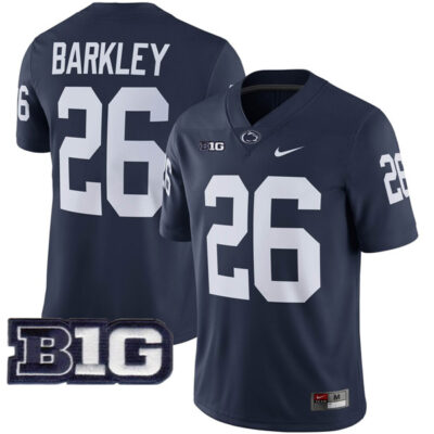 Saquon Barkley Penn State Nittany Lions Football Navy Home Jersey - All Stitched