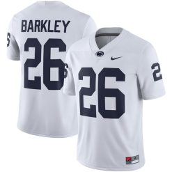 Saquon Barkley Penn State Nittany Lions Football White Away Jersey - All Stitched