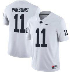 Micah Parsons Penn State Nittany Lions Football White Away Jersey - All Stitched