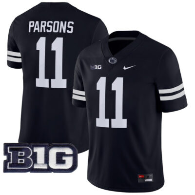 Micah Parsons Penn State Nittany Lions Football Black Alternate Jersey - All Stitched