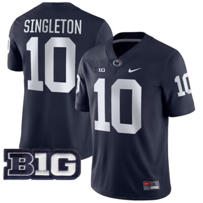 Nick Singleton Penn State Nittany Lions Football Navy Home Jersey - All Stitched