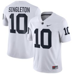 Nick Singleton Penn State Nittany Lions Football White Away Jersey - All Stitched