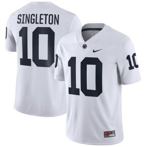 Nick Singleton Penn State Nittany Lions Football White Away Jersey - All Stitched