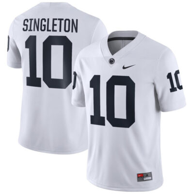 Nick Singleton Penn State Nittany Lions Football White Away Jersey - All Stitched