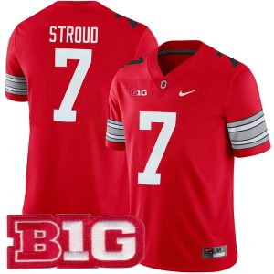 CJ Stroud Ohio State Buckeyes Football Scarlet Alternate Jersey - All Stitched