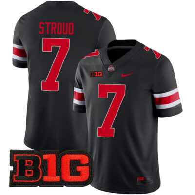 CJ Stroud Ohio State Buckeyes Football Black Alternate Jersey - All Stitched