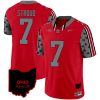 CJ Stroud Ohio State Buckeyes Football Ohio Patch Scarlet Jersey - All Stitched