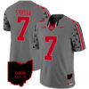 CJ Stroud Ohio State Buckeyes Football Ohio Patch Grey Jersey - All Stitched