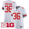 Chris Spielman Ohio State Buckeyes Football White Away Jersey - All Stitched