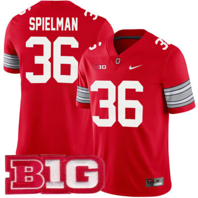 Chris Spielman Ohio State Buckeyes Football Scarlet Alternate Jersey - All Stitched