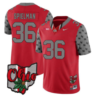Chris Spielman Ohio State Buckeyes Football Ohio Concept Scarlet Jersey - All Stitched