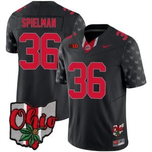 Chris Spielman Ohio State Buckeyes Football Ohio Concept Black Jersey - All Stitched