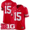 Ezekiel Elliott Ohio State Buckeyes Football Scarlet Home Jersey - All Stitched