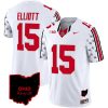 Ezekiel Elliott Ohio State Buckeyes Football Ohio Patch White Jersey - All Stitched