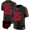 Ezekiel Elliott Ohio State Buckeyes Football Ohio Patch Black Jersey - All Stitched