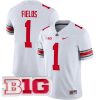 Justin Fields Ohio State Buckeyes Football White Away Jersey - All Stitched