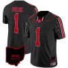 Justin Fields Ohio State Buckeyes Football Ohio Patch Black Jersey - All Stitched