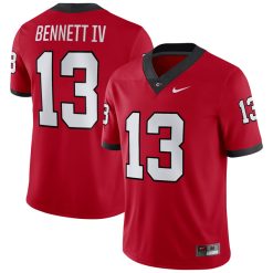 Stetson Bennett Georgia Bulldogs Football Red Home Jersey - All Stitched
