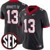 Stetson Bennett Georgia Bulldogs Football Black Alternate Jersey - All Stitched
