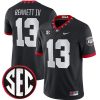 Stetson Bennett Georgia Bulldogs Football Black 1980 Throwback Jersey - All Stitched