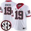 Brock Bowers Georgia Bulldogs Football White Away Jersey - All Stitched