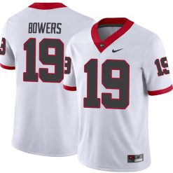 Brock Bowers Georgia Bulldogs Football White Away Jersey - All Stitched
