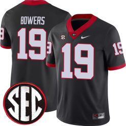 Brock Bowers Georgia Bulldogs Football Black Alternate Jersey - All Stitched