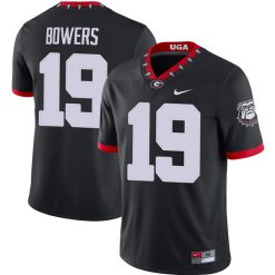 Brock Bowers Georgia Bulldogs Football Black 1980 Throwback Jersey - All Stitched