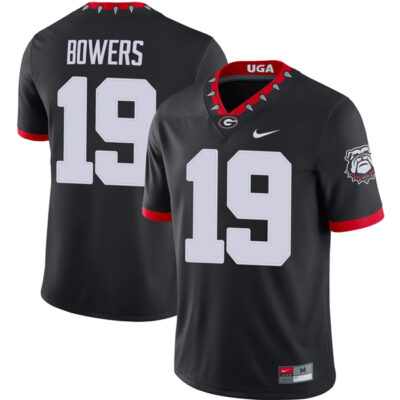 Brock Bowers Georgia Bulldogs Football Black 1980 Throwback Jersey - All Stitched