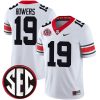 Brock Bowers Georgia Bulldogs Football White 40th NC Anniversary Jersey - All Stitched